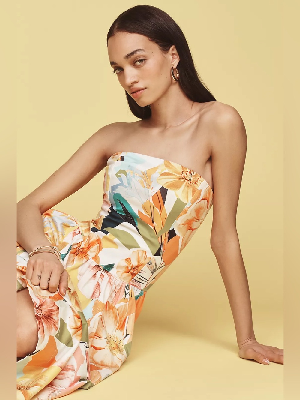 By Anthropologie Drop-Waist Midi Dress - Picture 4 of 8